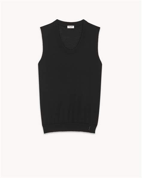 ysl cassandra tank top|CASSANDRE tank top in wool .